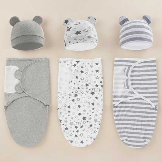 Swaddle wraps exact met neutrale achtergrond